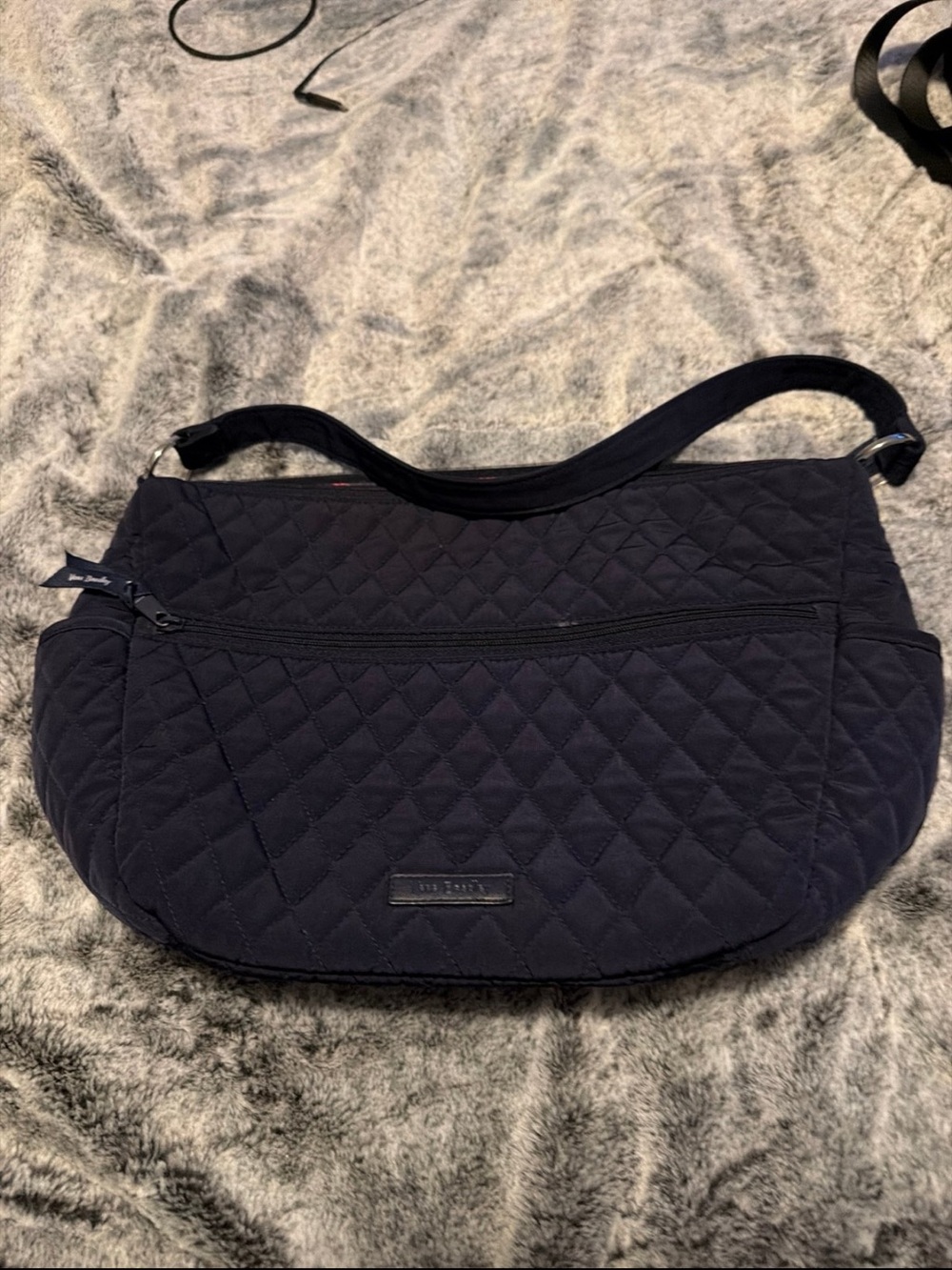 Vera Bradley Quilted Navy Shoulder Bag
